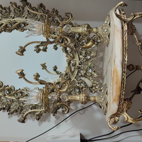 آیینه و شمعدان برنج