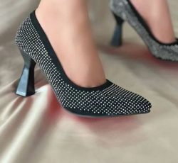 کفش زنانه مجلسی نگین دار جدید سایز 39