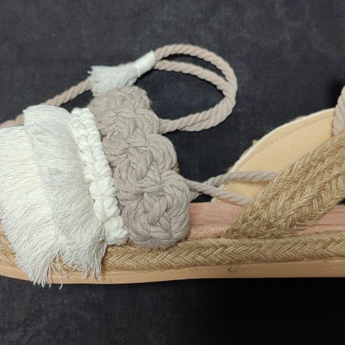 ست صندل مکرومه و کیف نو