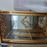 بوفه چوبی طلایی