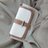 کیف کنفی بند جلو قهوه‌ای