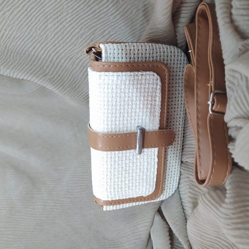 کیف کنفی بند جلو قهوه‌ای