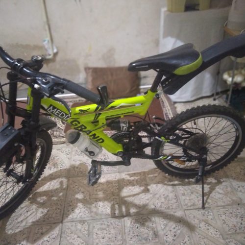 دوچرخه سایز بیست دنده کلاجی ترمز های جلو و عقب سالم کمکی جفت کمک جلو سالم و وسط سالم بدنه سالم