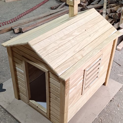 لونه کلبه ای سگ تمام چوب شیک و بادوام