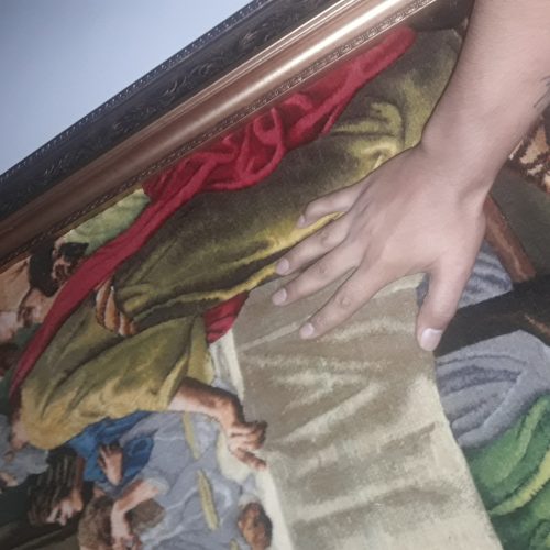 تابلو فرش دستباف طرح شام آخر عیسی