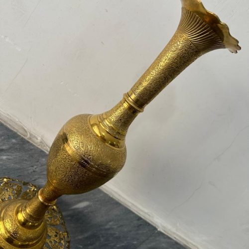 گل و گلدان و قو برنجی