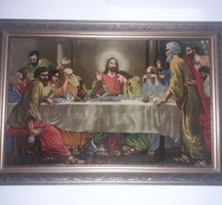 تابلو فرش دستباف طرح شام آخر عیسی