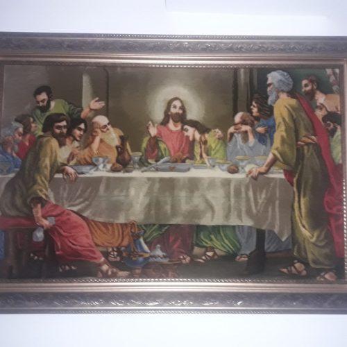 تابلو فرش دستباف طرح شام آخر عیسی