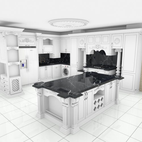 طراحی 3d سه بعدی کابینت دکوراسیون و کناف