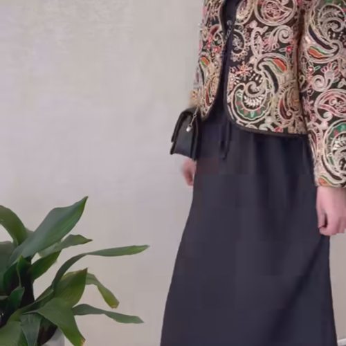 کت سوزندوزی و سارافون حلقه ای