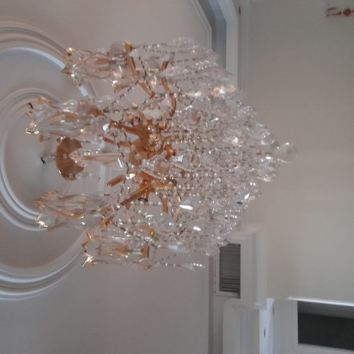 لوستر 8 شاخه تمام کریستال سالم وشیک