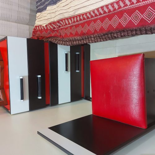 سرویس خواب قرمز و مشکی 2 نفره