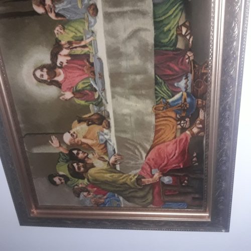 تابلو فرش دستباف طرح شام آخر عیسی