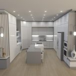 طراحی 3d سه بعدی کابینت دکوراسیون و کناف