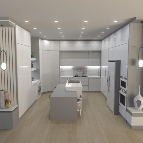 طراحی 3d سه بعدی کابینت دکوراسیون و کناف