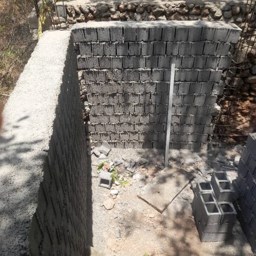 بلوک چینی، دیوار سنگی، پلاستر سیمان