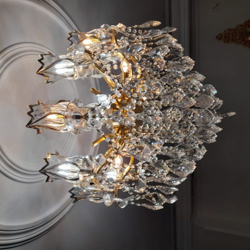 لوستر 8 شاخه تمام کریستال سالم وشیک