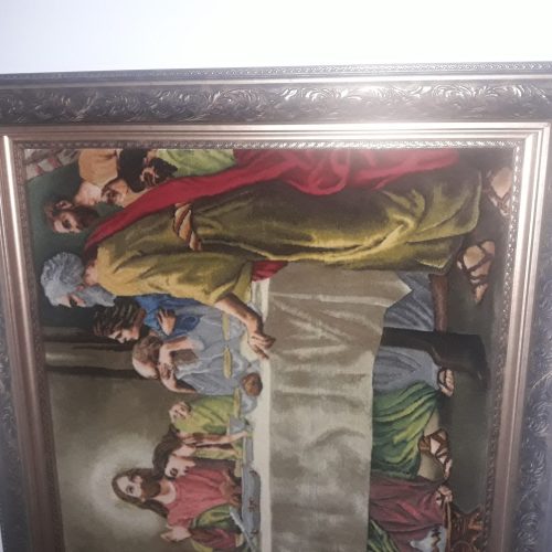 تابلو فرش دستباف طرح شام آخر عیسی