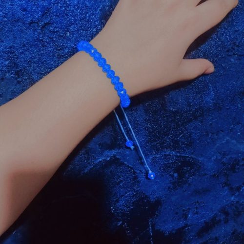 دستبند کریستال آبی