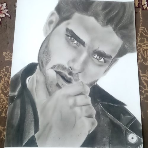 سفارش صراحی چهره سیاه قلم(هایپر رئال)