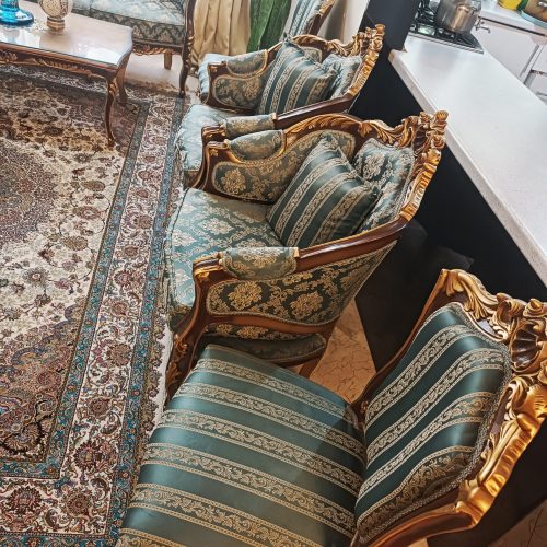 مبلمان استیل 11نفره و میز ناهار خوری