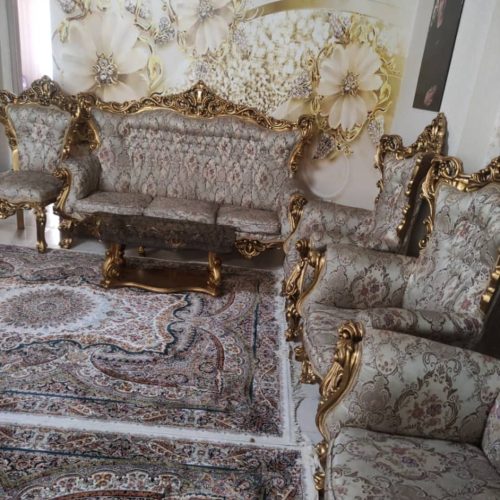 مبل استیل به همراه میز غذاخوری