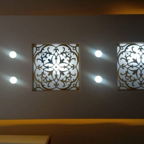 نقاشی ساختمان و پارکینگ و راه پله