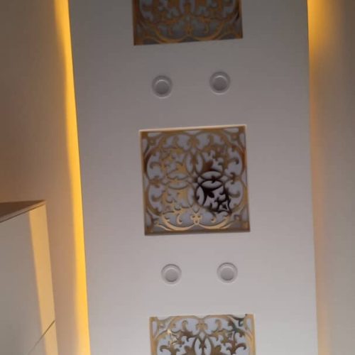 نقاشی ساختمان و پارکینگ و راه پله