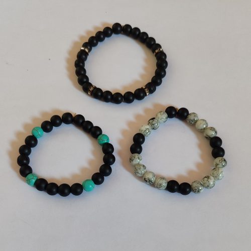 دستبند مهره ای و چرم