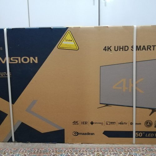 تلویزیون ال ای دی هوشمند، سایز 50 اینچ، ایکس ویژن، آکبند، مدل  50xcu745