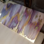 تاببو رنگ روغن و ورق طلا روی بوم