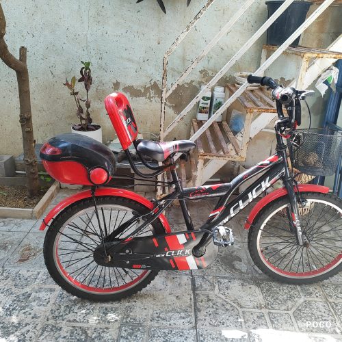 دوچرخه سایز 20در حد نو رنگ مشکی و قرمز