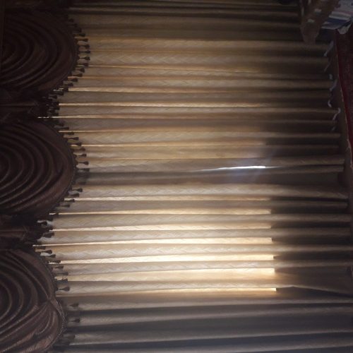 دو عدد پرده با کتیبه های زیبا