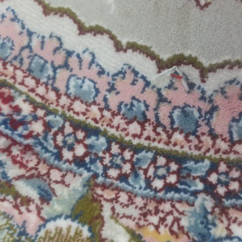 رفو فرش.  رفوگری.  سوختگی زغال و پاره شدن فرش