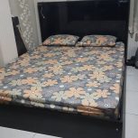 سرویس  چوب تخت دونفره با آینه و کشوی لباس