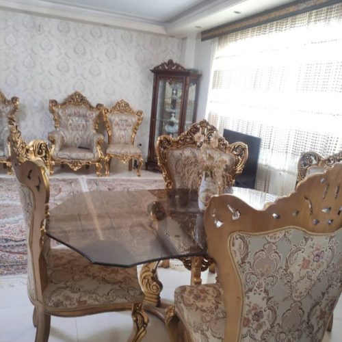 مبل استیل به همراه میز غذاخوری