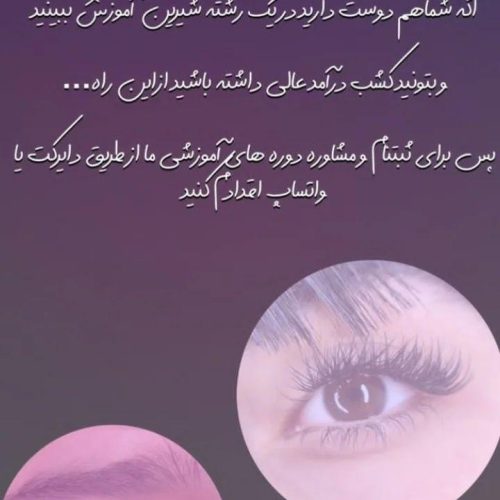 آموزش تخصصی کاشت مژه و لیفت مژه ابرو