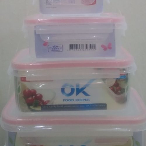 ظرف فریزری وماکروفی چهارقفلی واشردار