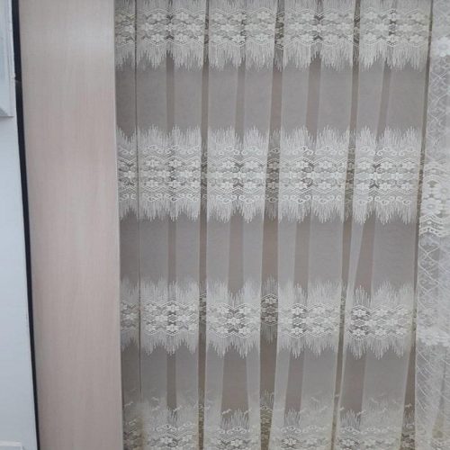 پرده صدفی گلدار