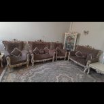 مبل 9 نفره وبوفه و 3 عدد میز و گل میز