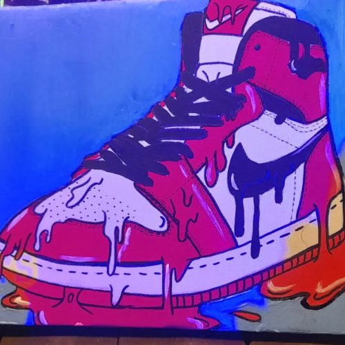 نقاشی بلک لایت روی بوم