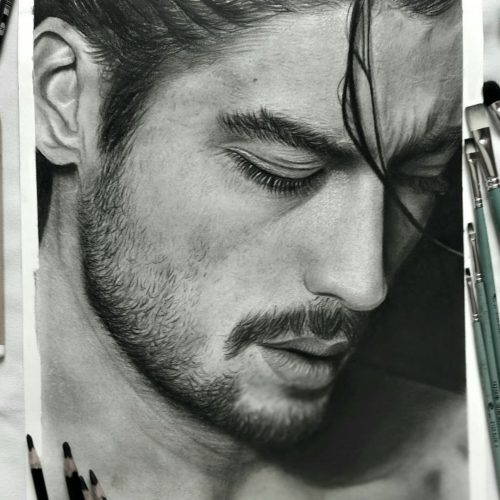 سفارش طراحی چهره سیاه قلم