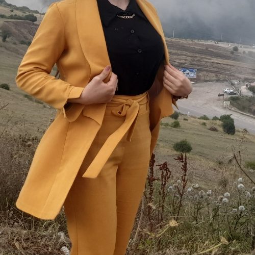 کت و شروالی زرد
