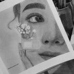 سفارش طراحی چهره سیاه قلم