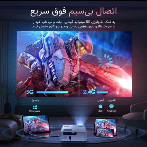 2دستگاه ویدئو پروژکتور اندرویدی کیفیت عالی