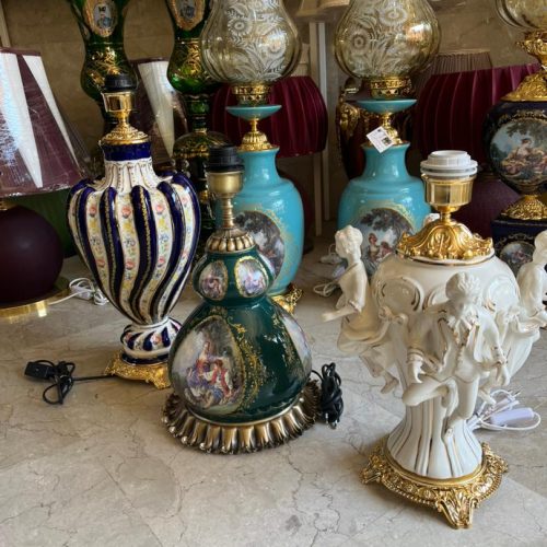 فروش آباژور ، چراغهای لوکس ، کنارسالنی ، شمعدان به قیمت تولیدی