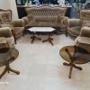 مبل استیل -ناهار خوری -نیم ست – دو عدد لوستر