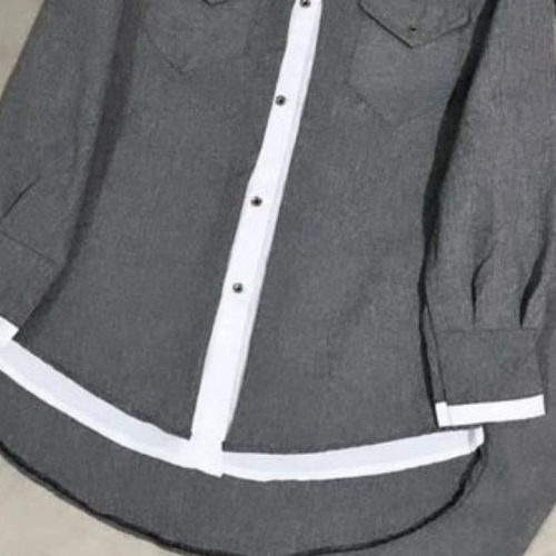 یک دست کت و شلوار زنانه طوسی رنگ