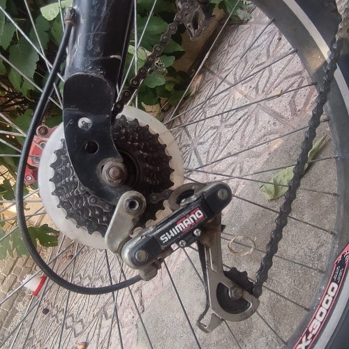 دوچرخه کوهستانی ترمز دیسکی و دنده موتوری می باشد