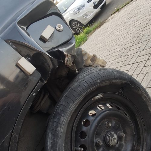 ماشین ازپشت تصادف شده